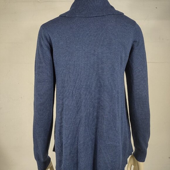 Magaschoni dark blue Turtleneck lightweight pullover sweater ladies Medium - Picture 4 of 6